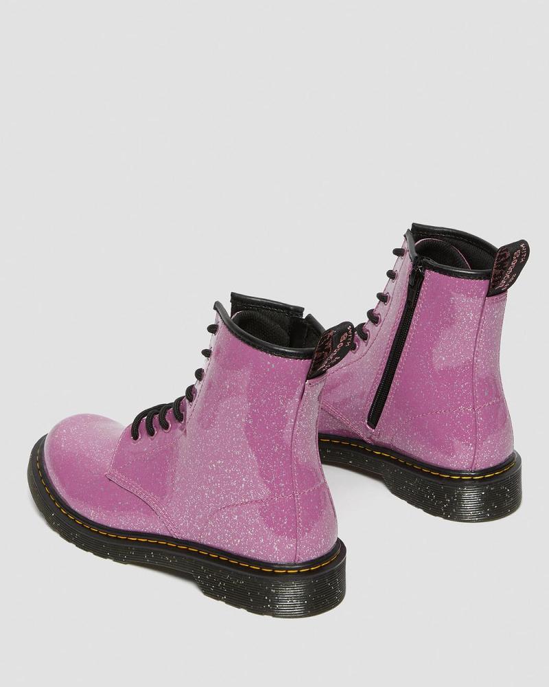 Pink Kids' Dr Martens Youth 1460 Glitter Lace Up Boots | CA 708UZG